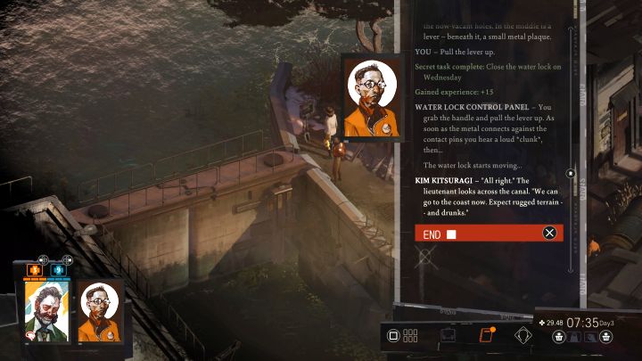 Z panelem powiązane jest zadanie Zamknij w środę śluzę wodną - otrzymacie go po wykonaniu interakcji - Disco Elysium: Jak dotrzeć do zachodniego Martinaise? - Disco Elysium - poradnik do gry