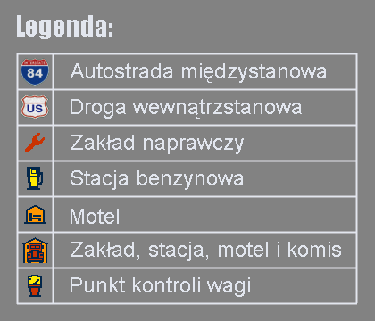 1 - Legenda | Mapy | Hard Truck 18 Wheels of Steel - Hard Truck 18 Wheels of Steel - poradnik do gry