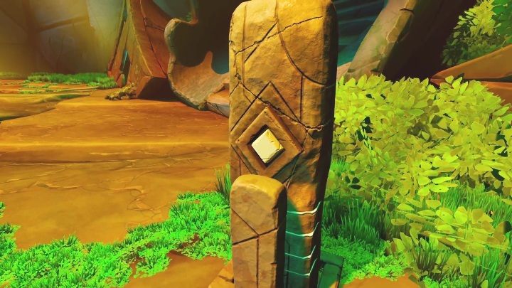 Ten monolit znajduje się na środkowej części terenu, zaraz obok śladów białych łap - Call of the Sea: Obniżenie poziomu wody - zagadka, rozdział 5 - Call of the Sea - poradnik do gry