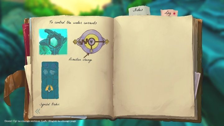 Ten symbol znajdziecie na lewej części pierwszej kolumny, musicie jednak unieść głowy wysoko - Call of the Sea: Rozdział 5, Zatopione - notatki - Call of the Sea - poradnik do gry