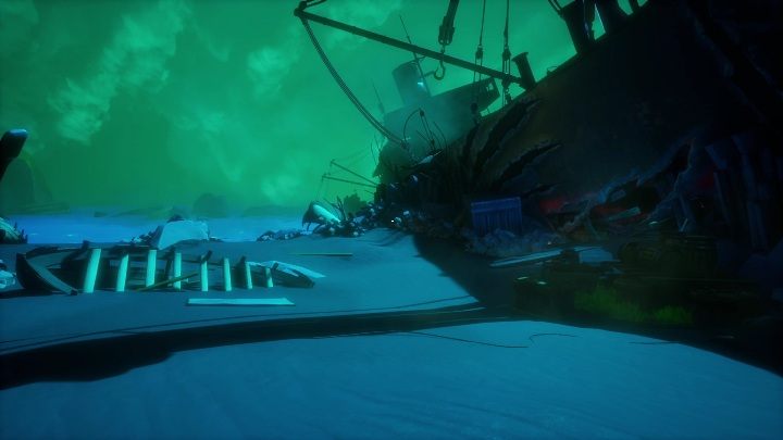 Przed rozpoczęciem jakichkolwiek działań na tym terenie warto wejść pierw do wraku statku - Call of the Sea: Lewitujące kamienie - zagadka, rozdział 3 - Call of the Sea - poradnik do gry