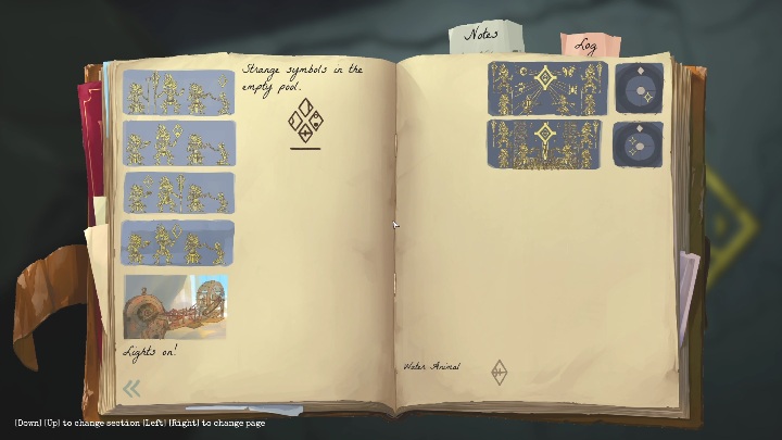 Tę wskazówkę znajdziecie po lewej stronie zamkniętych wrót - Call of the Sea: Rozdział 4, Niezły występ - notatki - Call of the Sea - poradnik do gry