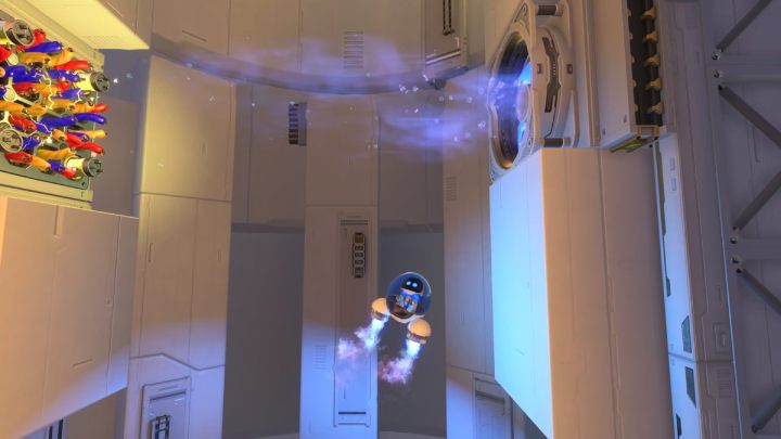 Wróć do głównego tunelu i podążaj w górę - Astros Playroom: Orbital przeszkody - solucja, opis przejścia - Astros Playroom - poradnik do gry