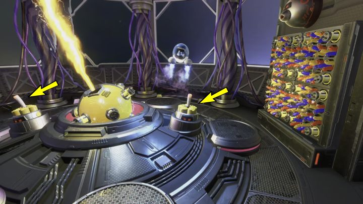 W tym pomieszczeniu będą ci przeszkadzać wrogowie plujący kulami - Astros Playroom: Orbital przeszkody - solucja, opis przejścia - Astros Playroom - poradnik do gry