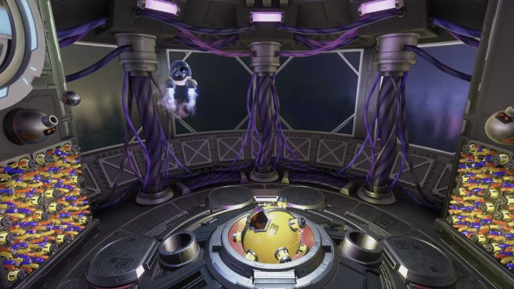 Na końcu poziomu Orbital przeszkody napotkasz na żółte działo strzelające laserem - Astros Playroom: Orbital przeszkody - boss, jak pokonać? - Astros Playroom - poradnik do gry
