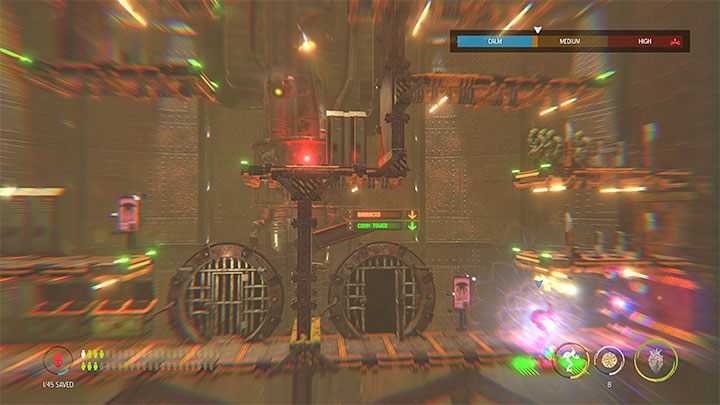 Docieramy do windy i zjeżdżamy nią na dół - Oddworld Soulstorm: Skradanie się w Overlook Tower, Slig Barracks - solucja - Oddworld Soulstorm - poradnik do gry