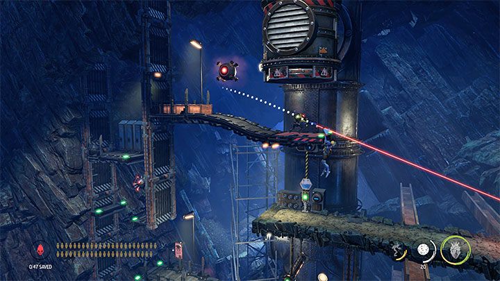 Wychodzimy z sekretnego obszaru i udajemy się w lewo - Oddworld Soulstorm: Zejście na Poziom 2, The Mines - solucja, opis przejścia - Oddworld Soulstorm - poradnik do gry
