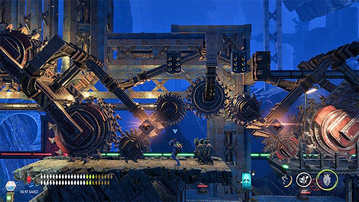 Musimy docelowo przedostać się na tyły maszyny wiertniczej - Oddworld Soulstorm: Znalezienie drogi na Poziom 3, The Mines - solucja - Oddworld Soulstorm - poradnik do gry