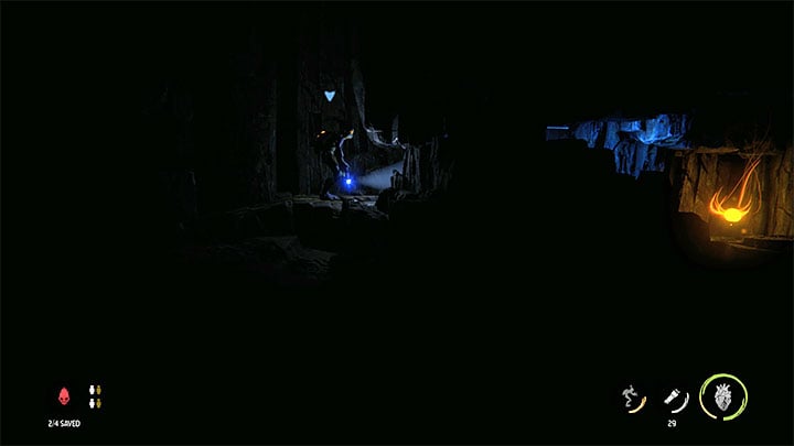Kontynuujemy przemarsz przez katakumby, który zakłada obniżanie się lub zeskakiwanie do niższych półek i korytarzy - Oddworld Soulstorm: Spotkanie z Keeperem, The Sanctum - solucja, opis przejścia - Oddworld Soulstorm - poradnik do gry