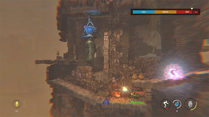 Dotrzemy do obszaru z zamkniętą bramą, Sligiem i dzwonem - Oddworld Soulstorm: Odnalezienie innych Mudokonów, The Ruins - solucja - Oddworld Soulstorm - poradnik do gry