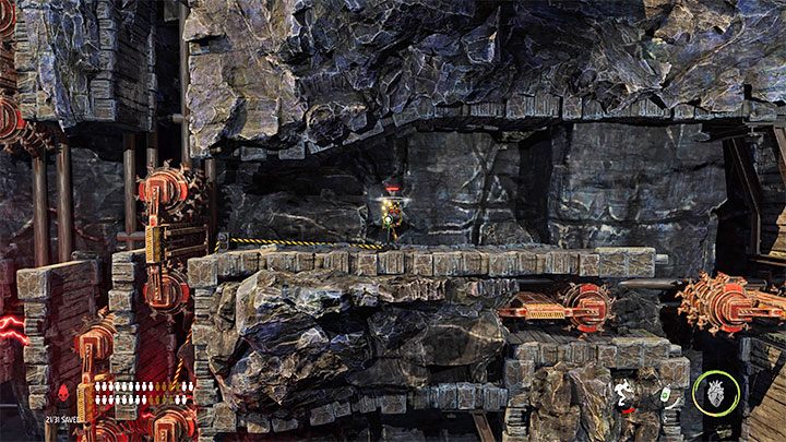W trakcie przelotu musimy też docierać do dźwigni i opętany Slig jest w stanie wchodzić z nimi w interakcję - Oddworld Soulstorm: Pozbycie się snajperów, Sorrow Valley - solucja - Oddworld Soulstorm - poradnik do gry
