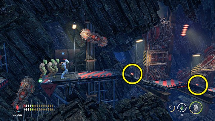 Zatrzymajmy Mudokony w miejscu z obrazka - Oddworld Soulstorm: Ominięcie ochrony, Necrum - solucja, opis przejścia - Oddworld Soulstorm - poradnik do gry