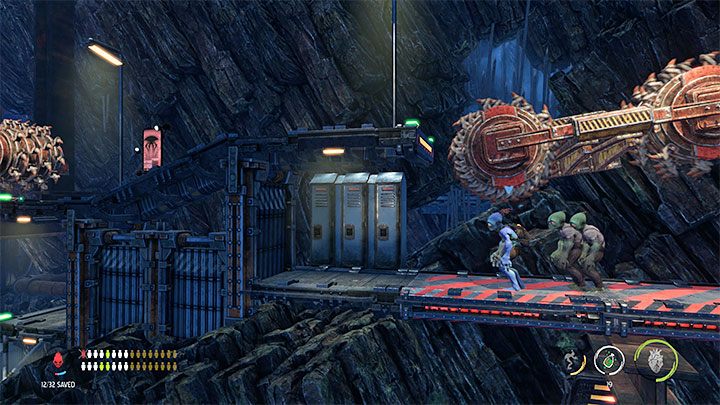 Powracamy do Mudokonów i wznawiamy przemarsz główną ścieżką kierującą się w dół - Oddworld Soulstorm: Ominięcie ochrony, Necrum - solucja, opis przejścia - Oddworld Soulstorm - poradnik do gry