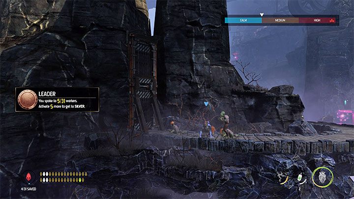 Wymagania do zdobycia platynowej odznaki: Porozmawiano z 31 Mudokonami - Oddworld Soulstorm: Odznaki (wyzwania), Sorrow Valley - lista, solucja - Oddworld Soulstorm - poradnik do gry