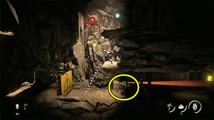 Sekret jest w posiadaniu zaznaczonego na obrazku pierwszego Sliga, którego napotkamy po wejściu do kopalni - Oddworld Soulstorm: Etap 2 - wszystkie sekrety, lista - Oddworld Soulstorm - poradnik do gry