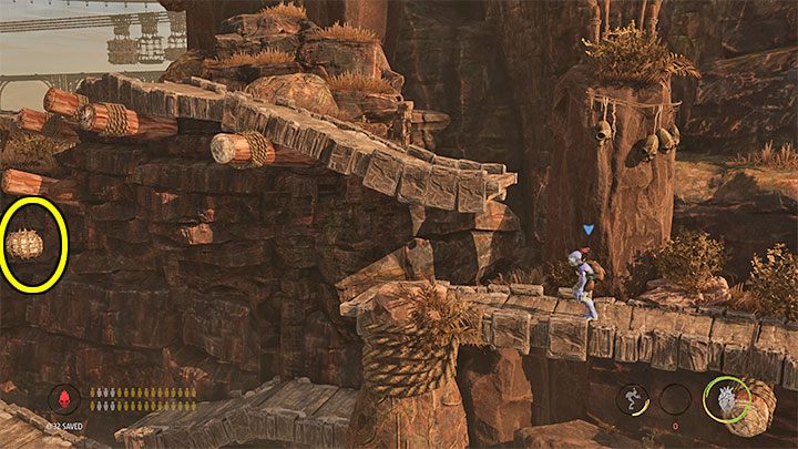 Abe w początkowej części misji może zbadać dolną ścieżkę z powyższego obrazka - Oddworld Soulstorm: Etap 6 - wszystkie sekrety, lista - Oddworld Soulstorm - poradnik do gry