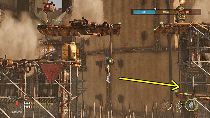 Oba sekrety odnajduje się niedługo po użyciu po raz pierwszy ruchomej platformy i rozpoczęciu eksploracji sekcji Tank Row 2 - Oddworld Soulstorm: Etap 6 - wszystkie sekrety, lista - Oddworld Soulstorm - poradnik do gry