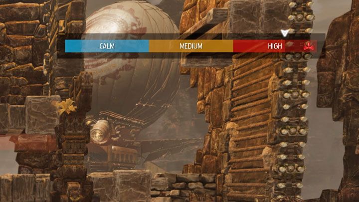 W lokacjach z przeciwnikami w prawym górnym rogu ekranu pojawia się pasek zaalarmowania wrogów - Oddworld Soulstorm: Skradanie się - Oddworld Soulstorm - poradnik do gry