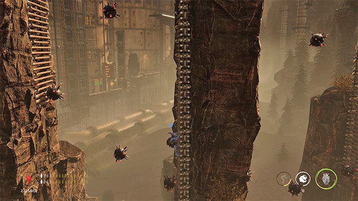Po raz pierwszy zmuszeni zostaniemy do unikania lewitujących min - Oddworld Soulstorm: Zinfiltrowanie stacji, Phat Station - solucja - Oddworld Soulstorm - poradnik do gry