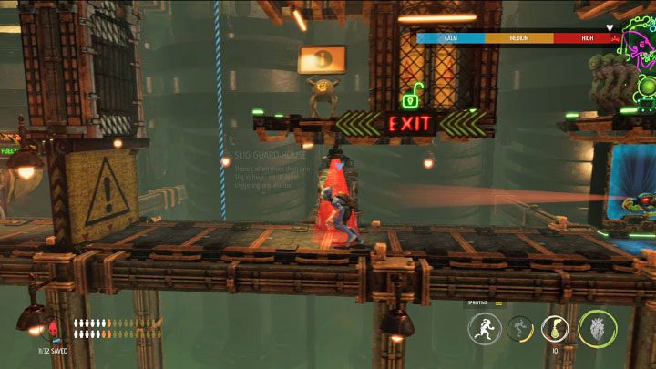Przed nami większa zagadka, która wymaga bardzo specyficznych czynności jeśli chcemy doprowadzić Mudokony do wyjścia - Oddworld Soulstorm: Przeprawa przez Tank Row 3D, Phat Station - solucja - Oddworld Soulstorm - poradnik do gry