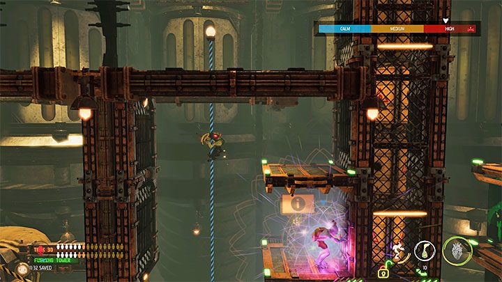 Czekamy aż Slig pojawi się w tym miejscu - Oddworld Soulstorm: Przeprawa przez Tank Row 3D, Phat Station - solucja - Oddworld Soulstorm - poradnik do gry