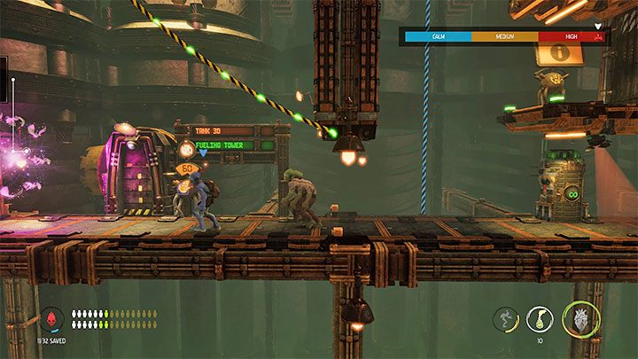 Szybko przyzywamy do siebie Mudokony na odległość - Oddworld Soulstorm: Przeprawa przez Tank Row 3D, Phat Station - solucja - Oddworld Soulstorm - poradnik do gry