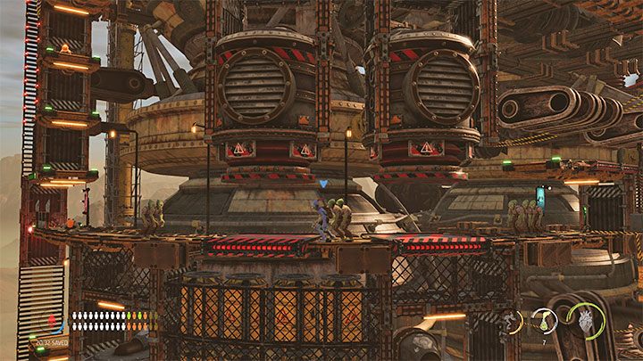 Przed nami nowe maszyny mogące zmiażdżyć bohaterów - Oddworld Soulstorm: Dotarcie na szczyt Fueling Tower, Phat Station - solucja - Oddworld Soulstorm - poradnik do gry