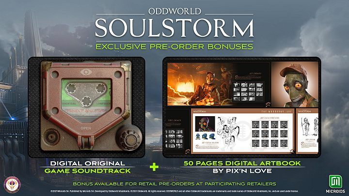 Jeśli zdecydujemy się na zakup pudełkowej wersji gry Oddworld Soulstorm w przedsprzedaży, to możemy liczyć na dodatkowe prezenty zarezerwowane dla osób, które wybrały pre-order - Oddworld Soulstorm: Wersje gry - Oddworld Soulstorm - poradnik do gry