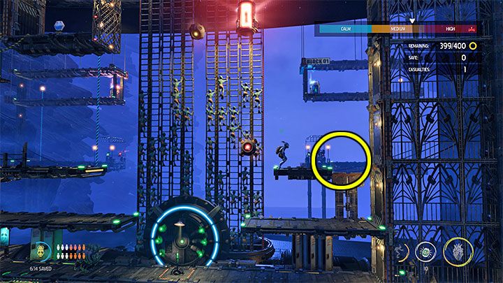 Na nowym piętrze tradycyjnie już rozpoczynamy od zbadania szafek i interaktywnych pojemników - Oddworld Soulstorm: Więzienia Holding Pen 5-1, Escape - solucja - Oddworld Soulstorm - poradnik do gry