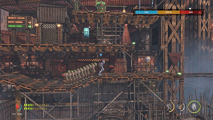 Wymagania do zdobycia platynowej odznaki: Uratowano 25 Mudokonów - Oddworld Soulstorm: Odznaki (wyzwania), The Yards - lista, solucja - Oddworld Soulstorm - poradnik do gry