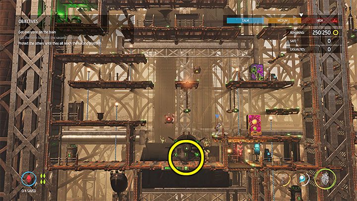 W głównej części opisywanej misji do rozegrania są 3 bitwy, w których musimy ochraniać uciekające na drugim planie Mudokony - Oddworld Soulstorm: Ochranianie Mudokonów, Reunion at the Old Trellis - solucja - Oddworld Soulstorm - poradnik do gry