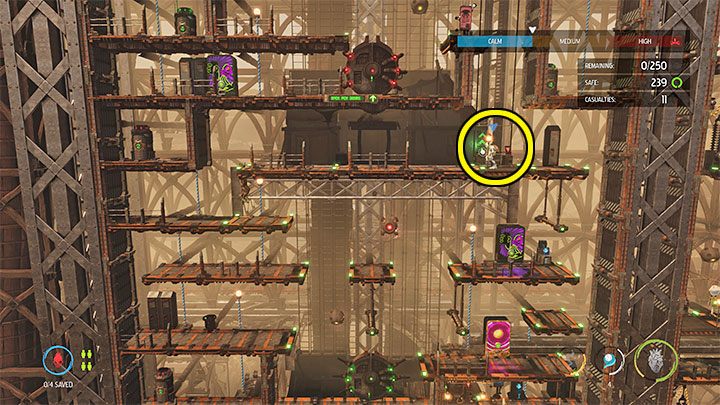 Jeżeli zginie zbyt wielu uciekających Mudokonów, to proponujemy zrestartować checkpoint - Oddworld Soulstorm: Ochranianie Mudokonów, Reunion at the Old Trellis - solucja - Oddworld Soulstorm - poradnik do gry