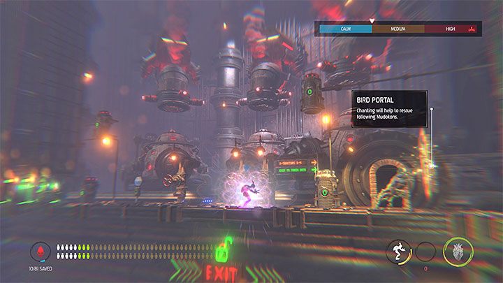 Bronimy się w tym miejscu przed Sligami wychodzącymi z dolnych posterunków, jak i kolejnym latającym Sligiem - Oddworld Soulstorm: Otwarcie 1 i 2 bramy, Brewery - solucja - Oddworld Soulstorm - poradnik do gry