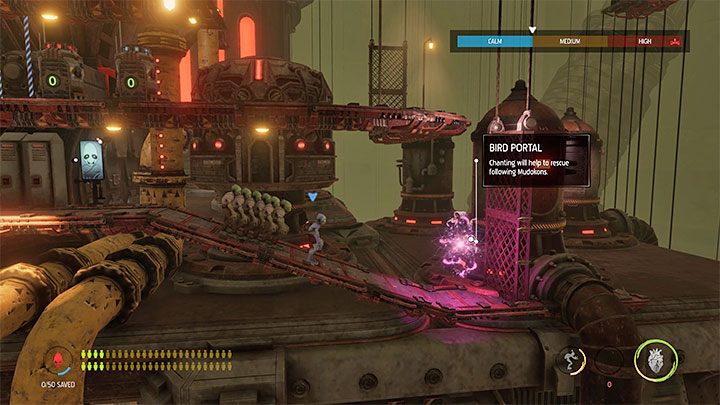 Musimy bronić się do momentu pokonania wszystkich Sligów docierających ze stróżówek Guard Houses - Oddworld Soulstorm: Aktywowanie Feedera, Eye of the Storm - solucja - Oddworld Soulstorm - poradnik do gry