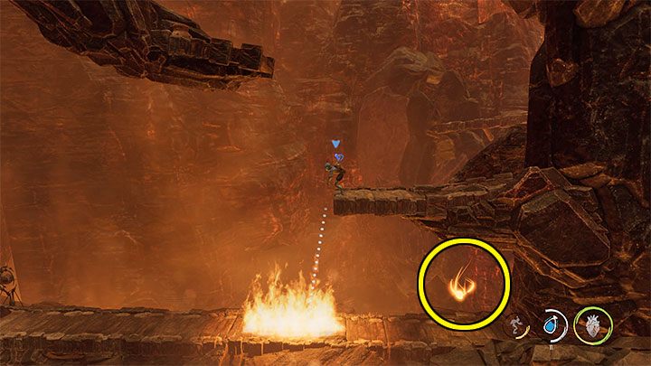 Po dotarciu do końcowej części półki zaczniemy zeskakiwać na niżej położone - Oddworld Soulstorm: Ucieczka z płonącej jaskini, The Raid on Monsaic - solucja - Oddworld Soulstorm - poradnik do gry