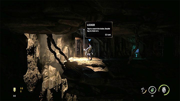 Od momentu wejścia do kopalni możemy zacząć przeszukiwać wszystkie szafki w poszukiwaniu min ogłuszających - IED Stun Mines - Oddworld Soulstorm: Uwolnienie przygwożdżonych Mudokonów, The Ruins - solucja - Oddworld Soulstorm - poradnik do gry