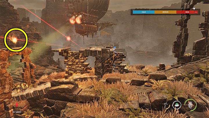 Musimy kierować się sukcesywnie w lewo - Oddworld Soulstorm: Przeprawa przez terytorium Sligów, The Blimp - solucja - Oddworld Soulstorm - poradnik do gry