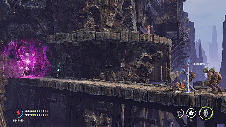 Kierujemy się dalej w lewo docierając do pojedynczego chorego Mudokona - Oddworld Soulstorm: Podróż do stacji Phat, The Funicular - solucja - Oddworld Soulstorm - poradnik do gry