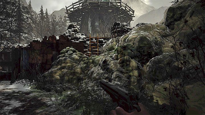 Przykładową zieloną barierę ze szlamu pokazuje dołączony obrazek - Resident Evil Village: Zielona szlamowata bariera - jak zniszczyć? - Resident Evil Village - poradnik do gry