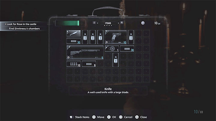 Pierwsza walizka powiększa inwentarz do 77 slotów - Resident Evil Village: Inwentarz - jak powiększyć? - Resident Evil Village - poradnik do gry