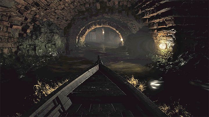 Musicie przejść kilkoma dłuższymi tunelami oraz skorzystać z nowej łódki - Resident Evil Village: Pokonanie bossa Uriasa i powrót do wioski - solucja - Resident Evil Village - poradnik do gry