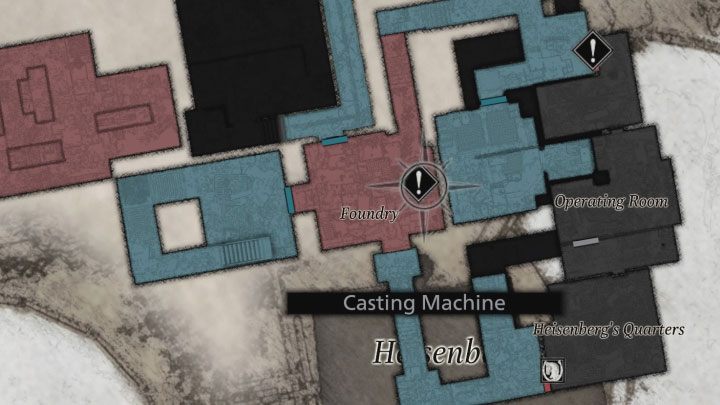Z kluczem musicie po raz kolejny dotrzeć do maszyny odlewniczej Casting Machine, która dla przypomnienia znajduje się na piętrze MB4 - Resident Evil Village: Dotarcie na poziom B1, budowa klucza - solucja - Resident Evil Village - poradnik do gry