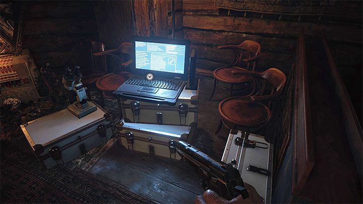 Laptop znajduje się w kościele (Church), niedaleko maszyny do pisania - Resident Evil Village: Wioska, 2. wizyta i kolejne - Akta (Files), lista - Resident Evil Village - poradnik do gry