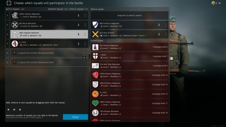Aktualnie używane oddziały możesz wymieniać przed rozpoczęciem rozgrywki. - Enlisted: Zarządzanie oddziałami - Enlisted - poradnik do gry
