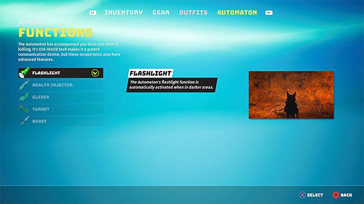 Automaton ma swoją osobną zakładkę w menu inwentarza - Biomutant: Pet Automaton - Biomutant - poradnik do gry