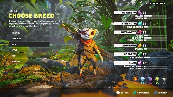 Pierwszym krokiem tworzenia nowej postaci w grze Biomutant jest wybór jego pochodzenia (rasy) - Biomutant: Tworzenie postaci - Biomutant - poradnik do gry