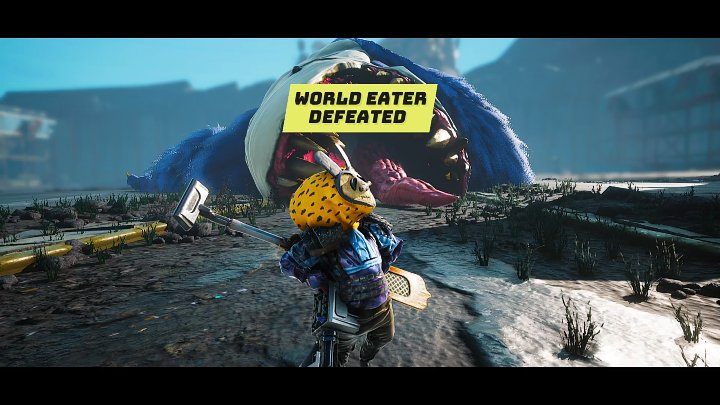 Gdy serce Puchcia Wielgucha zostanie zniszczone, stwór padnie martwy i walka z pierwszym bossem gry Biomutant dobiegnie końca - Biomutant: Puchcio Wielguch/Jumbo Puff - jak pokonać? - Biomutant - poradnik do gry