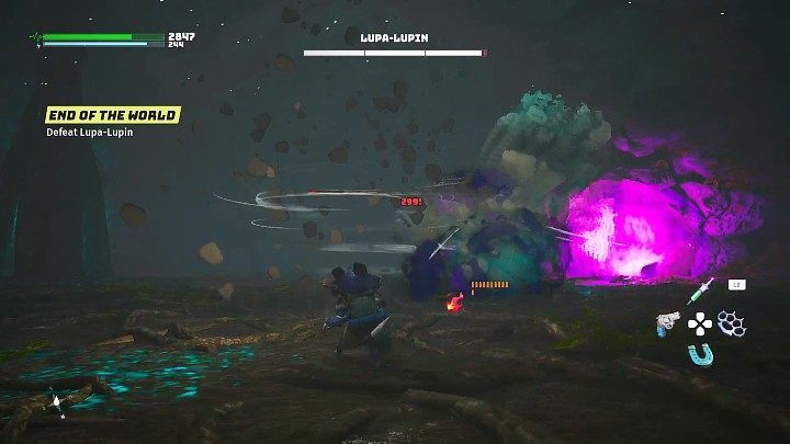 Jedną z nowych umiejętności Lupa-Lupina jest możliwość szybkiego przemieszczania się po obszarze areny - Biomutant: Koniec Świata/End of the World - solucja, opis przejścia - Biomutant - poradnik do gry