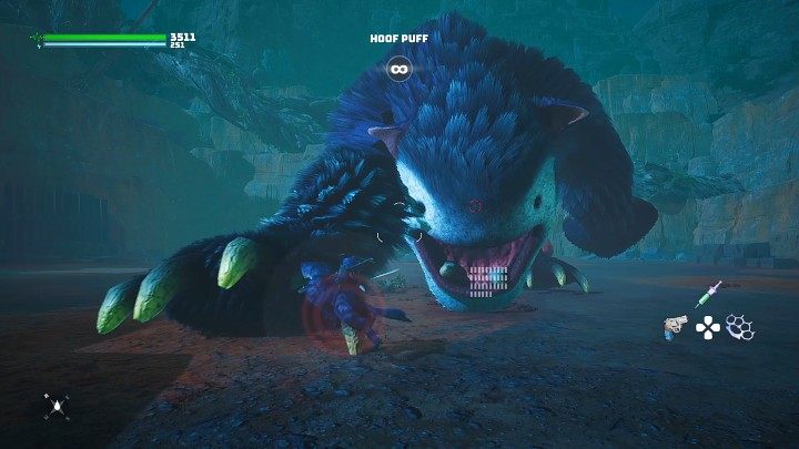 Gdy Puchcio Kopytek zaszarżuje na Waszego bohatera, bądźcie przygotowani do zrobienia uniku w odpowiednim momencie - Biomutant: Puchcio Kopytek/Hoof Puff - jak pokonać? - Biomutant - poradnik do gry