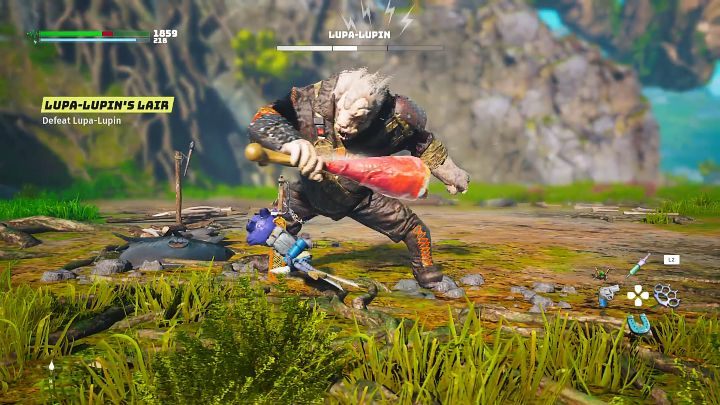 Walcząc w zwarciu uważajcie na ciosy zadawane od boku, ale także zza głowy i miażdżący chwyt - Biomutant: Lupa-Lupin, 1 starcie - jak pokonać? - Biomutant - poradnik do gry